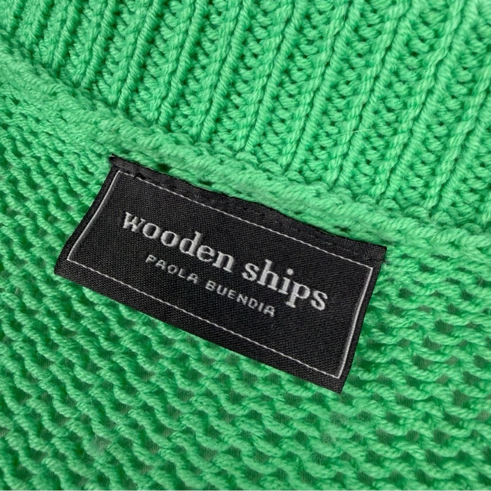 Wooden Ships Women’s Cotton Blend Emma Polo Sweater Vest In Verdigris Size M/L - Picture 6 of 9